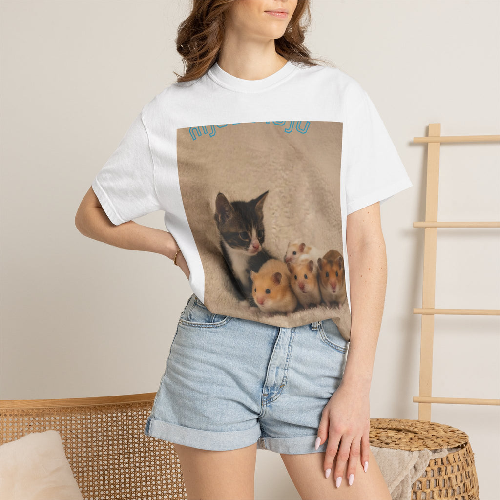 Kitten & Hamster Photo Tee — Cute Animal Photo T-Shirt