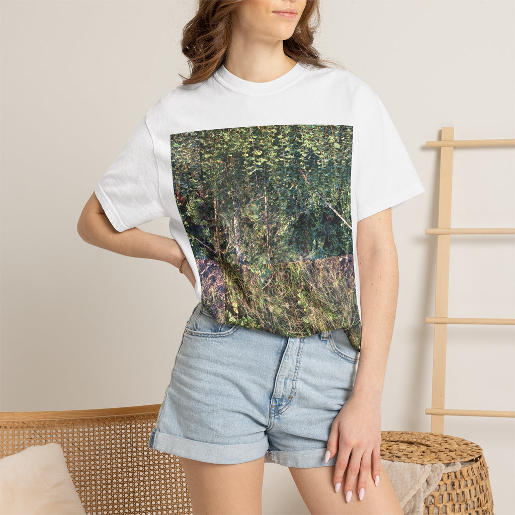 Nature Collage T-Shirt — Botanical Patchwork Graphic Tee