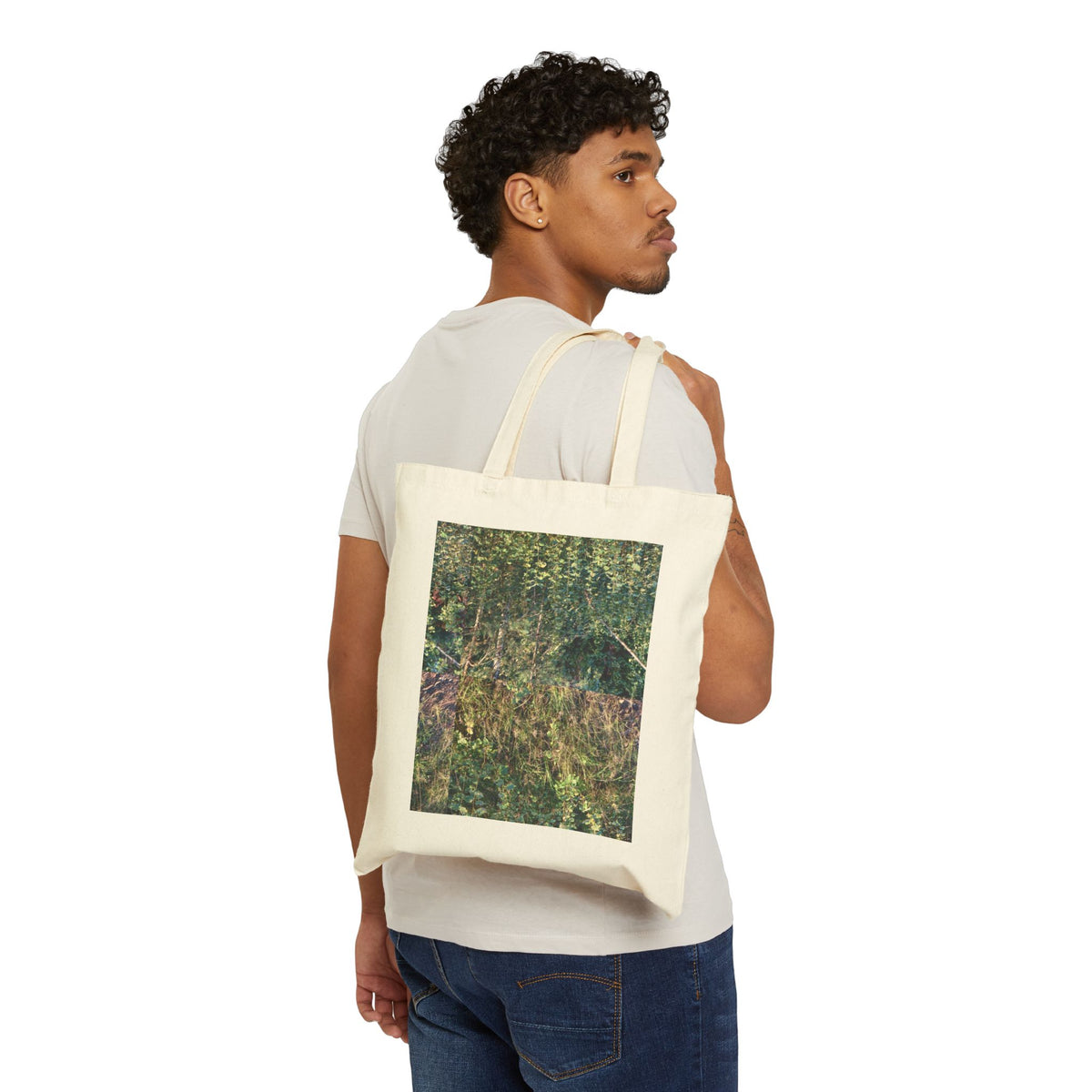Canvas Tote Bag — Forest Texture Nature Print