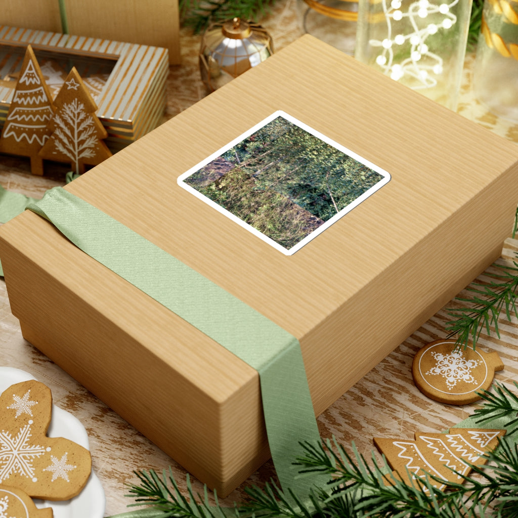 Nature Photo Sticker — Verdant Forest & Meadow Kiss-Cut Sticker