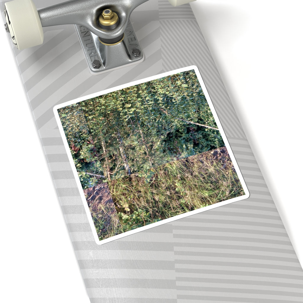 Nature Photo Sticker — Verdant Forest & Meadow Kiss-Cut Sticker