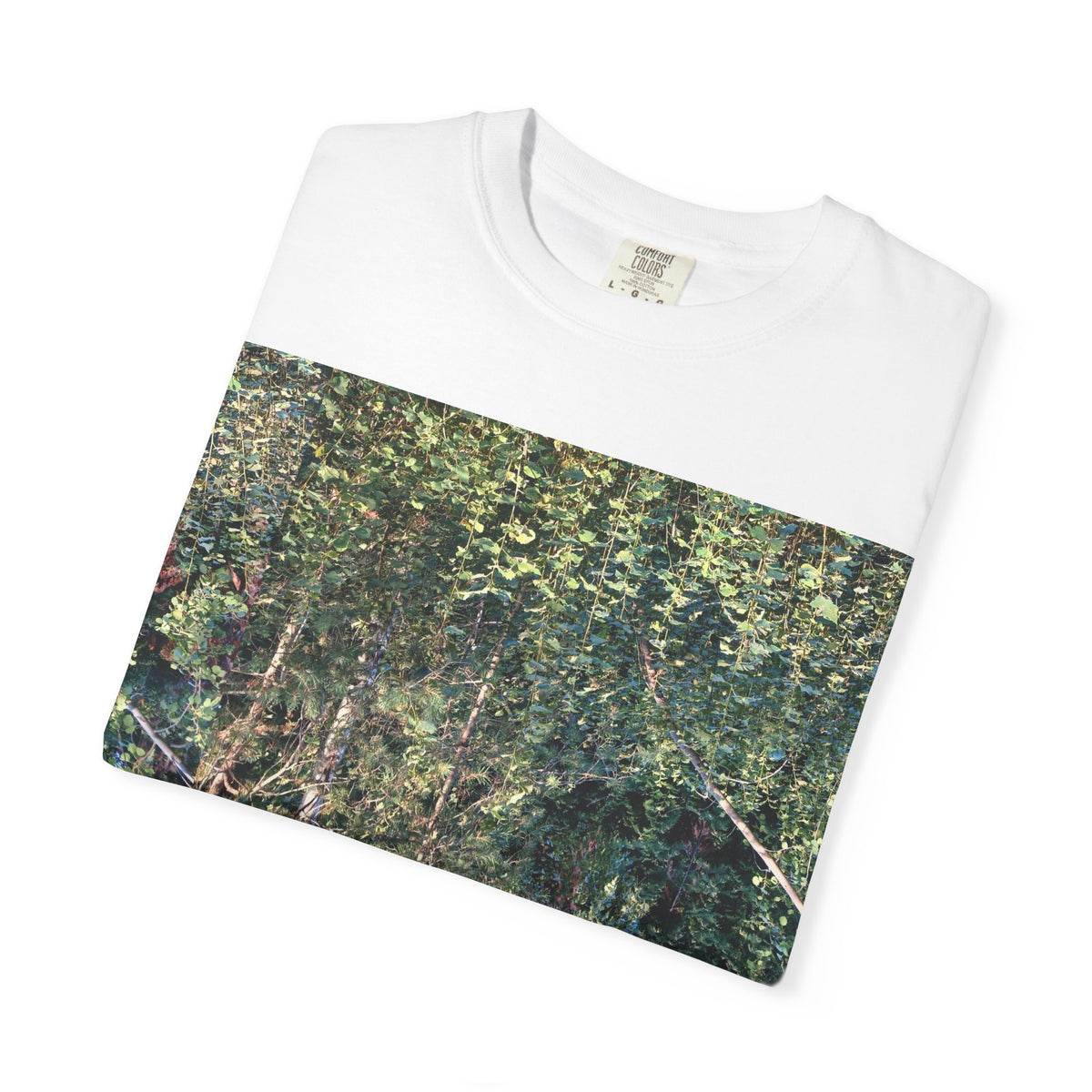 Nature Collage T-Shirt — Botanical Patchwork Graphic Tee
