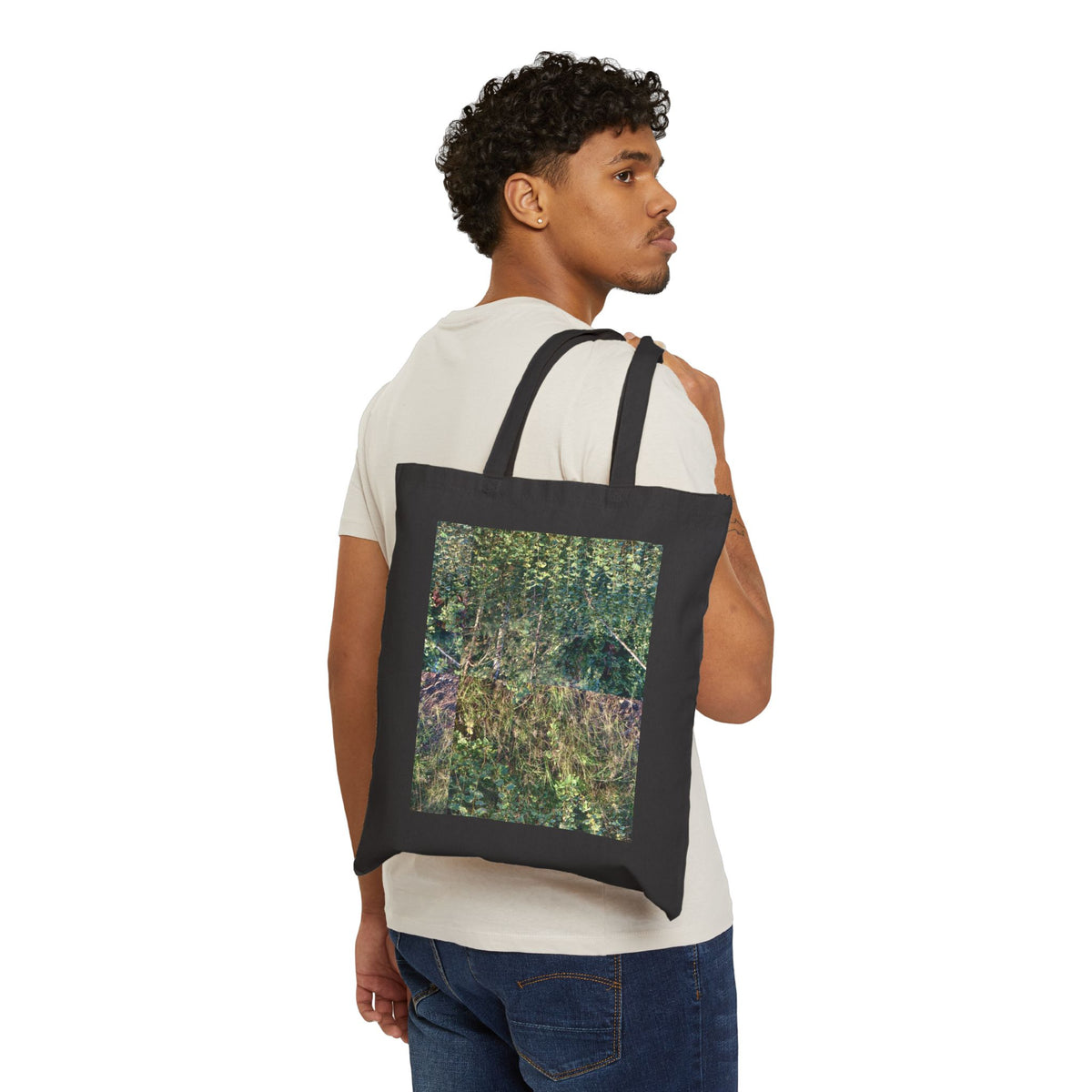 Canvas Tote Bag — Forest Texture Nature Print